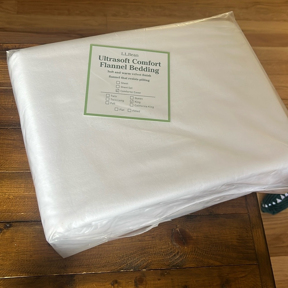 LL bean flannel duvet cover